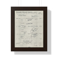 Load image into Gallery viewer, Led Zeppelin Work Order Sunset Sound