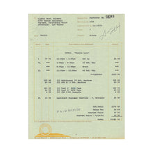 Load image into Gallery viewer, Prince "Purple Rain" Mix Work Order @ Sunset Sound