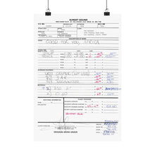 Load image into Gallery viewer, Toto "Africa" work order from Sunset Sound Recording Studio