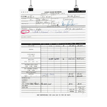 Load image into Gallery viewer, Van Halen "ERUPTION" Work Order from Sunset Sound Recorders