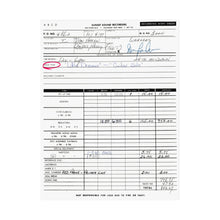 Load image into Gallery viewer, Van Halen "ERUPTION" Work Order from Sunset Sound Recorders