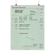 Van Halen Demo Work Order (Matte Poster)